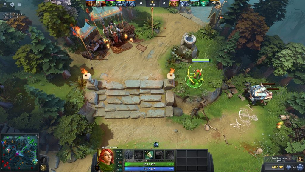 Dota 2 in-game screenshot with the game interface