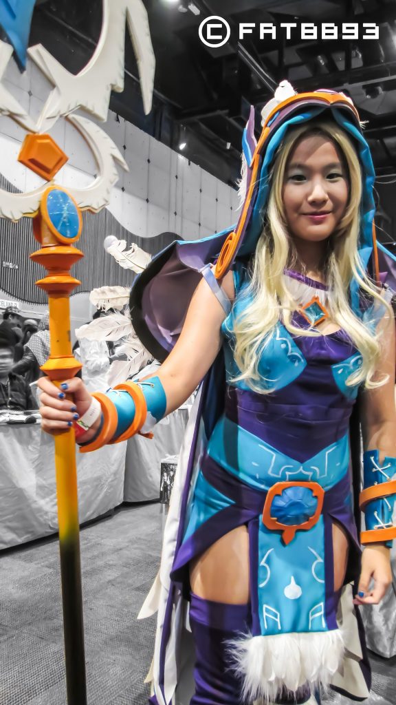 Cosplayer dressed as Crystal Maiden from Dota 2 at AniManGaki 2014