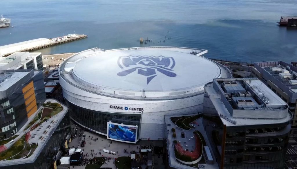Chase Center arena in San Francisco set up for the 2022 League of Legends World Championship