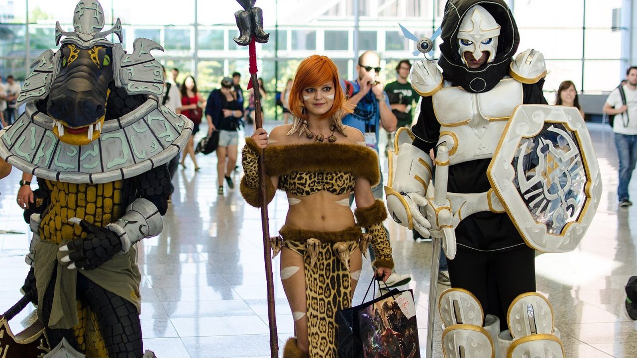 Cosplayers dressed as League of Legends champions at Gamescom 2012