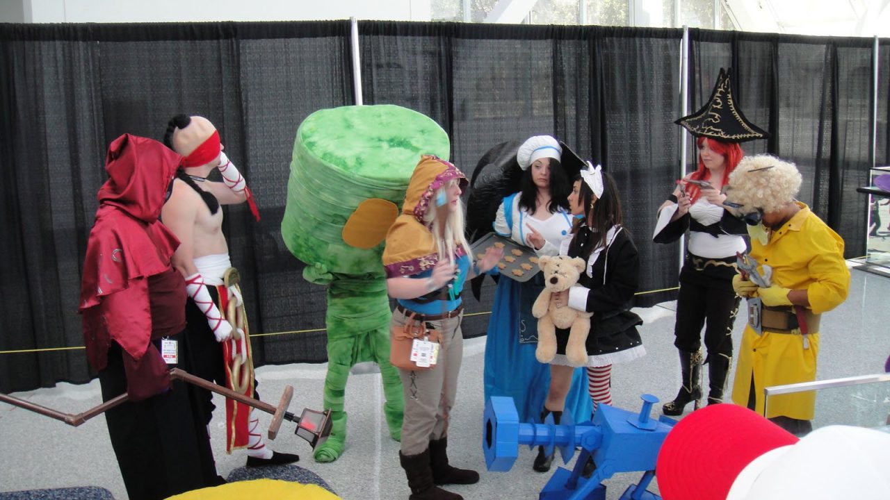Group of cosplayers dressed as various League of Legends champions at Anime Expo 2011